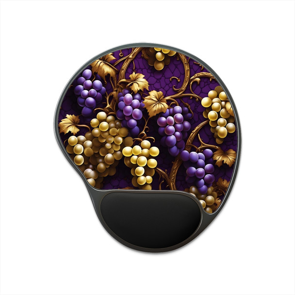 Fall Harvest Grapes Mouse Pad With Wrist Rest