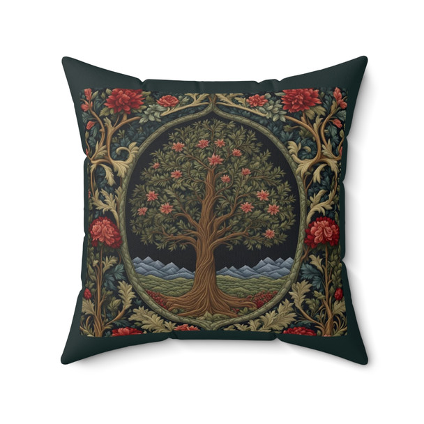 Tree of Life Rowan Tree Throw Pillow| De Jouy Inspired| 6 Trim Colors