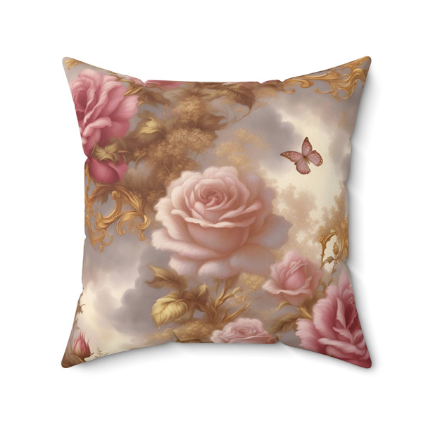 Elegant Rose Gold Accent Pillow