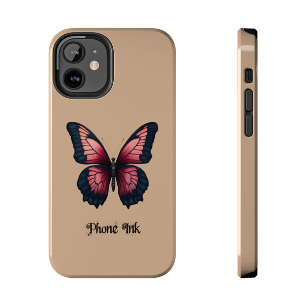 Phone Ink Butterfly Phone-Too Tough Phone Case for iPhone in 21 different sizes. Compatible with iPhone 7, 8, X, 11, 12, 13, 14 and more.