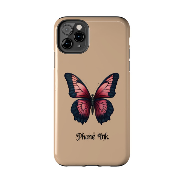 Phone Ink Butterfly Phone-Too Tough Phone Case for iPhone in 21 different sizes. Compatible with iPhone 7, 8, X, 11, 12, 13, 14 and more.