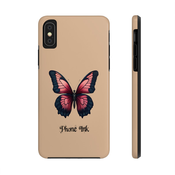 Phone Ink Butterfly Phone-Too Tough Phone Case for iPhone in 21 different sizes. Compatible with iPhone 7, 8, X, 11, 12, 13, 14 and more.