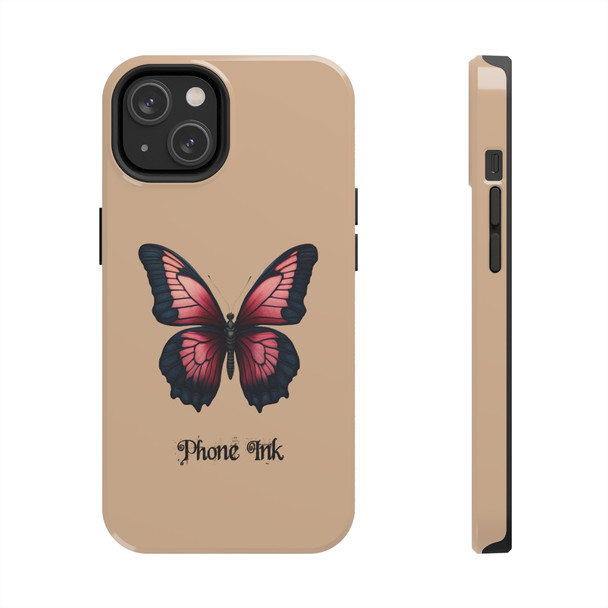 Phone Ink Butterfly Phone-Too Tough Phone Case for iPhone in 21 different sizes. Compatible with iPhone 7, 8, X, 11, 12, 13, 14 and more.