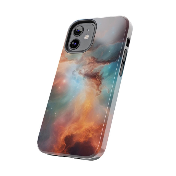 Space Nebula Tough Phone Case for iPhone in 21 different sizes. Compatible with iPhone 7, 8, X, 11, 12, 13, 14 and more.Tough Phone Cases