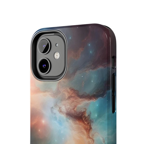 Space Nebula Tough Phone Case for iPhone in 21 different sizes. Compatible with iPhone 7, 8, X, 11, 12, 13, 14 and more.Tough Phone Cases