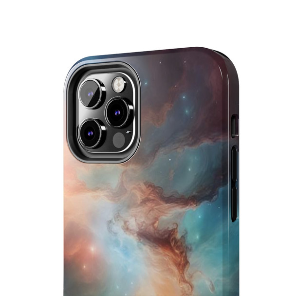Space Nebula Tough Phone Case for iPhone in 21 different sizes. Compatible with iPhone 7, 8, X, 11, 12, 13, 14 and more.Tough Phone Cases