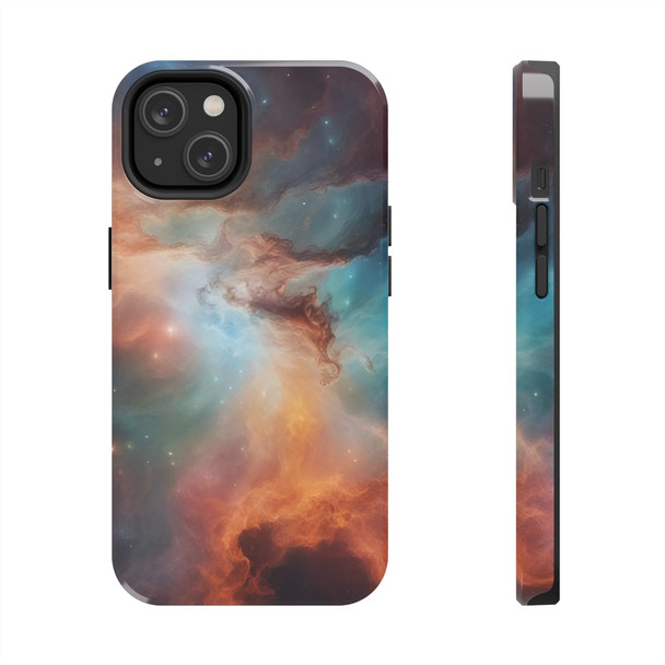 Space Nebula Tough Phone Case for iPhone in 21 different sizes. Compatible with iPhone 7, 8, X, 11, 12, 13, 14 and more.Tough Phone Cases
