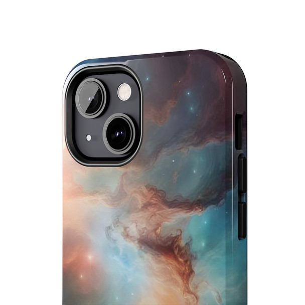 Space Nebula Tough Phone Case for iPhone in 21 different sizes. Compatible with iPhone 7, 8, X, 11, 12, 13, 14 and more.Tough Phone Cases
