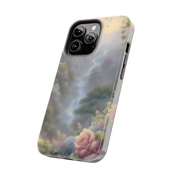 Fantasy Falls Tough Phone Case for iPhone in 21 different sizes. Compatible with iPhone 7, 8, X, 11, 12, 13, 14 and more.