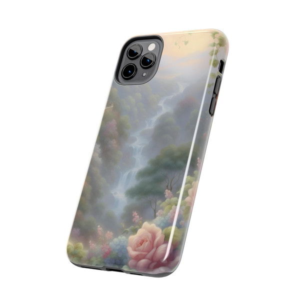 Fantasy Falls Tough Phone Case for iPhone in 21 different sizes. Compatible with iPhone 7, 8, X, 11, 12, 13, 14 and more.