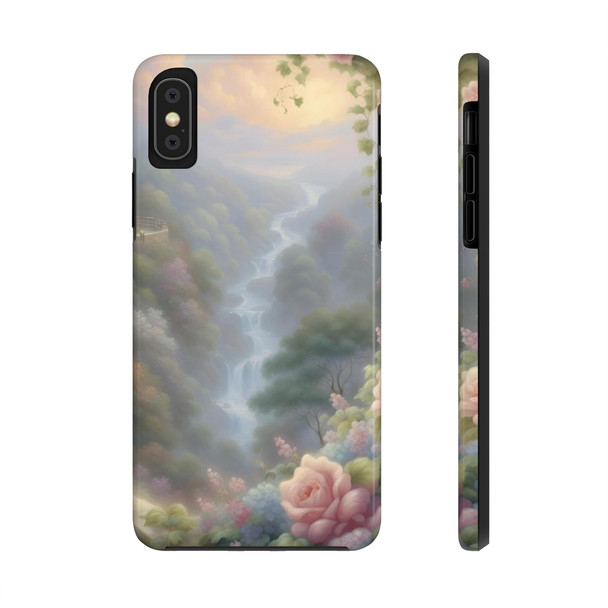 Fantasy Falls Tough Phone Case for iPhone in 21 different sizes. Compatible with iPhone 7, 8, X, 11, 12, 13, 14 and more.