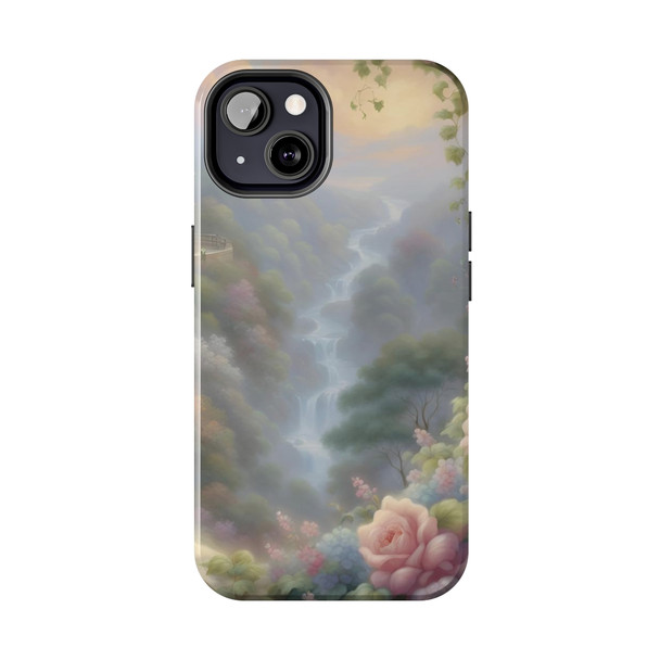Fantasy Falls Tough Phone Case for iPhone in 21 different sizes. Compatible with iPhone 7, 8, X, 11, 12, 13, 14 and more.
