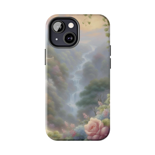 Fantasy Falls Tough Phone Case for iPhone in 21 different sizes. Compatible with iPhone 7, 8, X, 11, 12, 13, 14 and more.