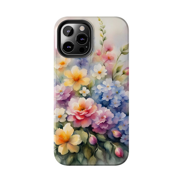 Spring Bouquet Tough Phone Case for iPhone in 21 different sizes. Compatible with iPhone 7, 8, X, 11, 12, 13, 14 and more.