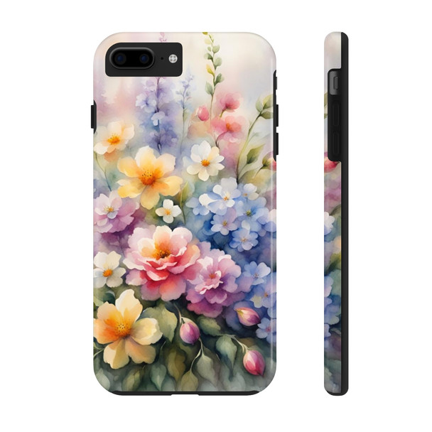 Spring Bouquet Tough Phone Case for iPhone in 21 different sizes. Compatible with iPhone 7, 8, X, 11, 12, 13, 14 and more.