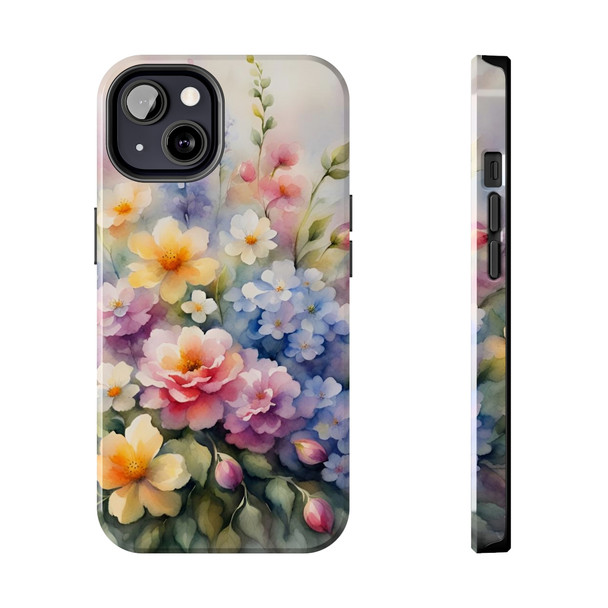 Spring Bouquet Tough Phone Case for iPhone in 21 different sizes. Compatible with iPhone 7, 8, X, 11, 12, 13, 14 and more.