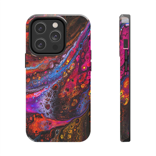 Abstract Design Tough Phone Case for iPhone in 21 different sizes. Compatible with iPhone 7, 8, X, 11, 12, 13, 14 and more.