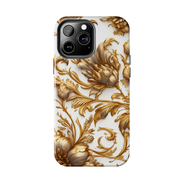 Golden Swirl Tough Phone Case for iPhone in 21 different sizes. Compatible with iPhone 7, 8, X, 11, 12, 13, 14 and more.