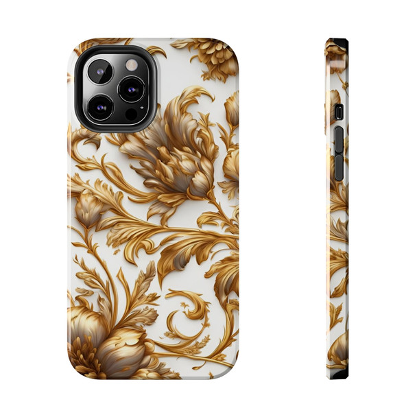 Golden Swirl Tough Phone Case for iPhone in 21 different sizes. Compatible with iPhone 7, 8, X, 11, 12, 13, 14 and more.