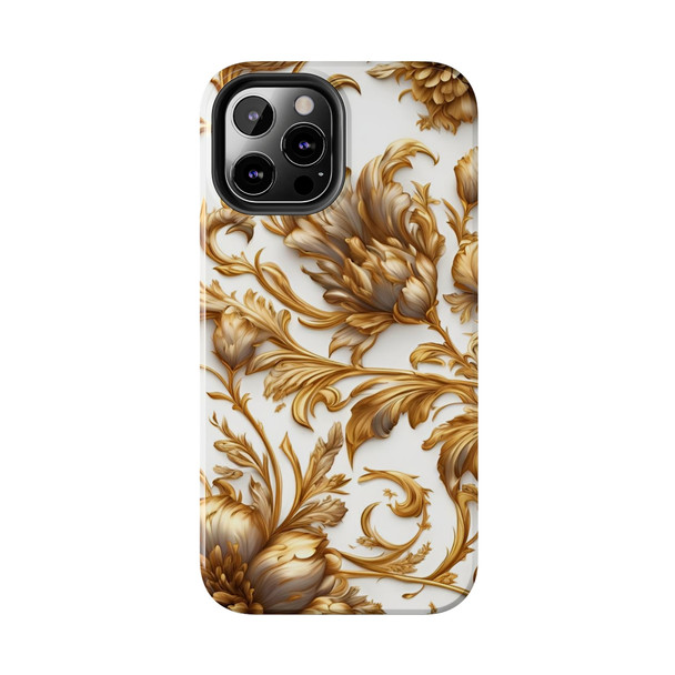 Golden Swirl Tough Phone Case for iPhone in 21 different sizes. Compatible with iPhone 7, 8, X, 11, 12, 13, 14 and more.