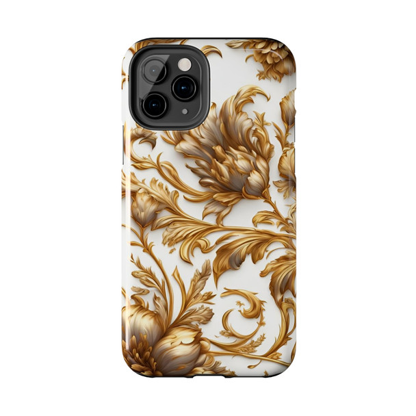 Golden Swirl Tough Phone Case for iPhone in 21 different sizes. Compatible with iPhone 7, 8, X, 11, 12, 13, 14 and more.