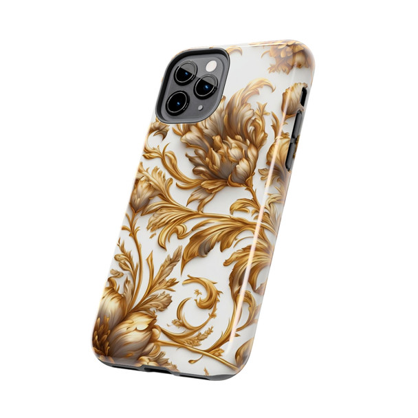 Golden Swirl Tough Phone Case for iPhone in 21 different sizes. Compatible with iPhone 7, 8, X, 11, 12, 13, 14 and more.