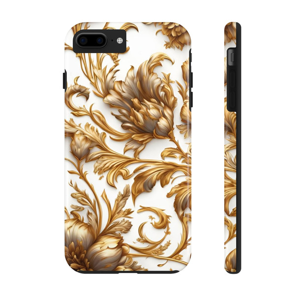 Golden Swirl Tough Phone Case for iPhone in 21 different sizes. Compatible with iPhone 7, 8, X, 11, 12, 13, 14 and more.