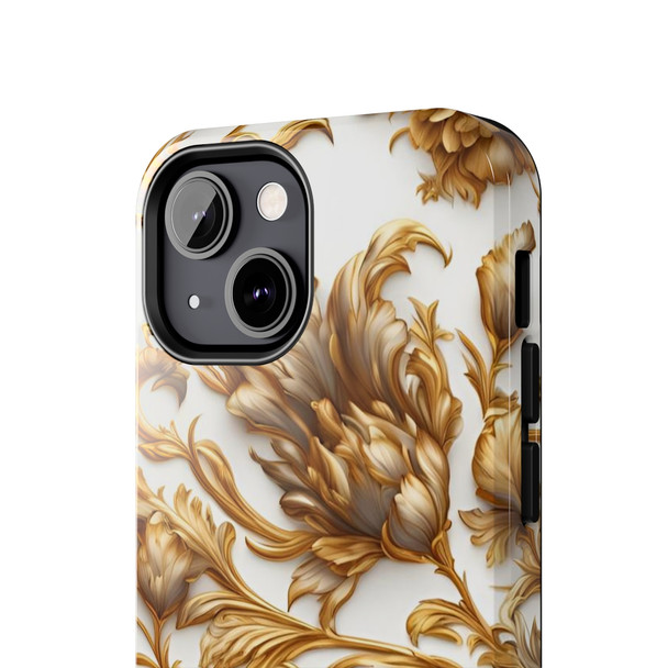 Golden Swirl Tough Phone Case for iPhone in 21 different sizes. Compatible with iPhone 7, 8, X, 11, 12, 13, 14 and more.