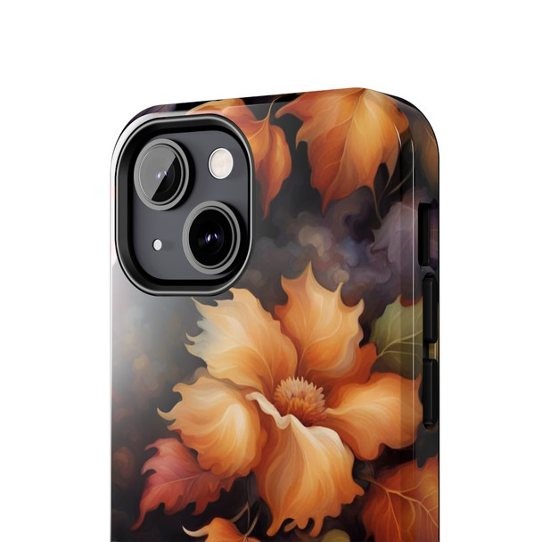Fall Floral Tough Phone Case for iPhone in 21 different sizes. Compatible with iPhone 7, 8, X, 11, 12, 13, 14 and more.