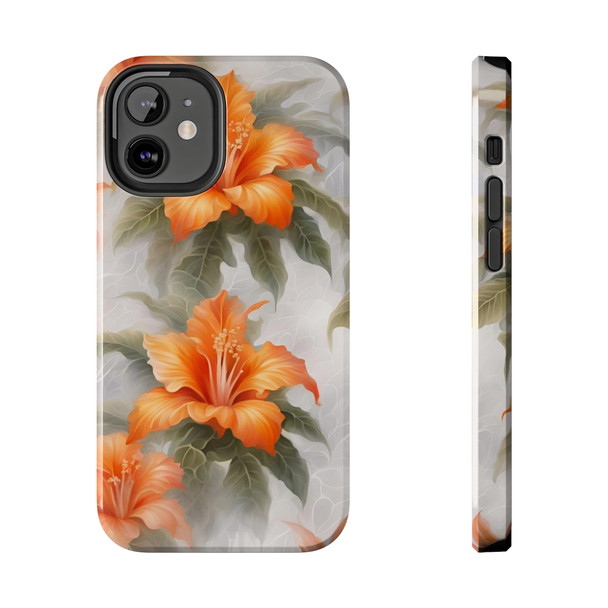 Orange Splash Tough Phone Case for iPhone in 21 different sizes. Compatible with iPhone 7, 8, X, 11, 12, 13, 14 and more.