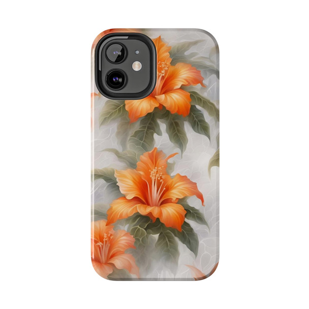 Orange Splash Tough Phone Case for iPhone in 21 different sizes. Compatible with iPhone 7, 8, X, 11, 12, 13, 14 and more.