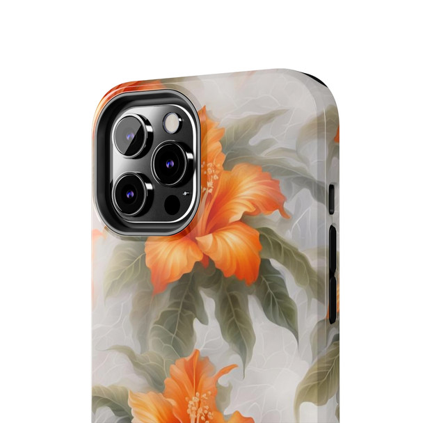 Orange Splash Tough Phone Case for iPhone in 21 different sizes. Compatible with iPhone 7, 8, X, 11, 12, 13, 14 and more.