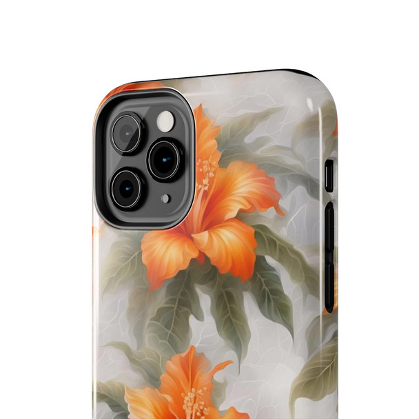Orange Splash Tough Phone Case for iPhone in 21 different sizes. Compatible with iPhone 7, 8, X, 11, 12, 13, 14 and more.