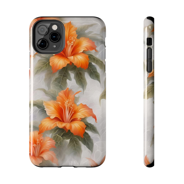 Orange Splash Tough Phone Case for iPhone in 21 different sizes. Compatible with iPhone 7, 8, X, 11, 12, 13, 14 and more.