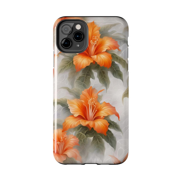 Orange Splash Tough Phone Case for iPhone in 21 different sizes. Compatible with iPhone 7, 8, X, 11, 12, 13, 14 and more.
