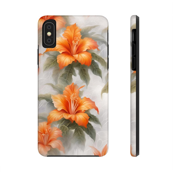 Orange Splash Tough Phone Case for iPhone in 21 different sizes. Compatible with iPhone 7, 8, X, 11, 12, 13, 14 and more.