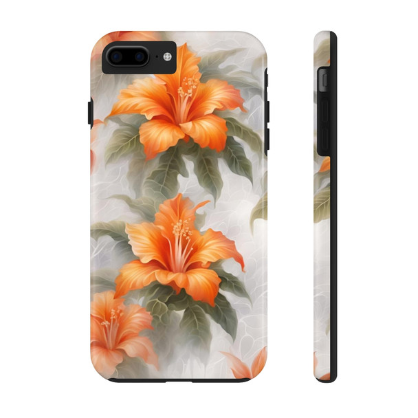 Orange Splash Tough Phone Case for iPhone in 21 different sizes. Compatible with iPhone 7, 8, X, 11, 12, 13, 14 and more.