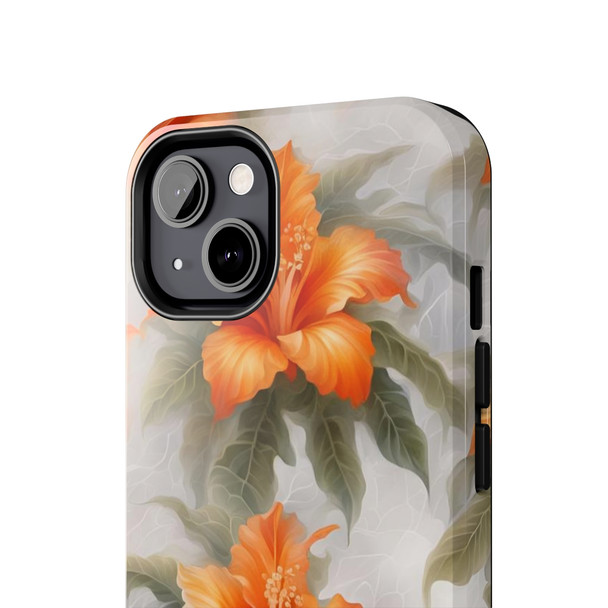 Orange Splash Tough Phone Case for iPhone in 21 different sizes. Compatible with iPhone 7, 8, X, 11, 12, 13, 14 and more.