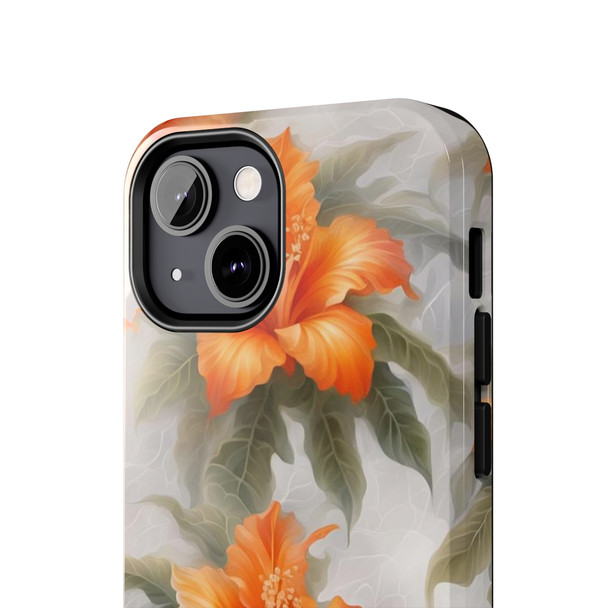Orange Splash Tough Phone Case for iPhone in 21 different sizes. Compatible with iPhone 7, 8, X, 11, 12, 13, 14 and more.
