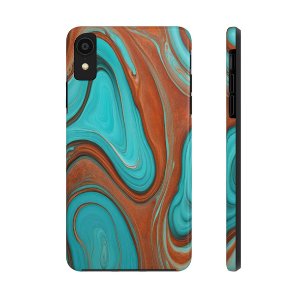 Southwest Swirls Tough Phone Case for iPhone in 21 different sizes. Compatible with iPhone 7, 8, X, 11, 12, 13, 14 and more.