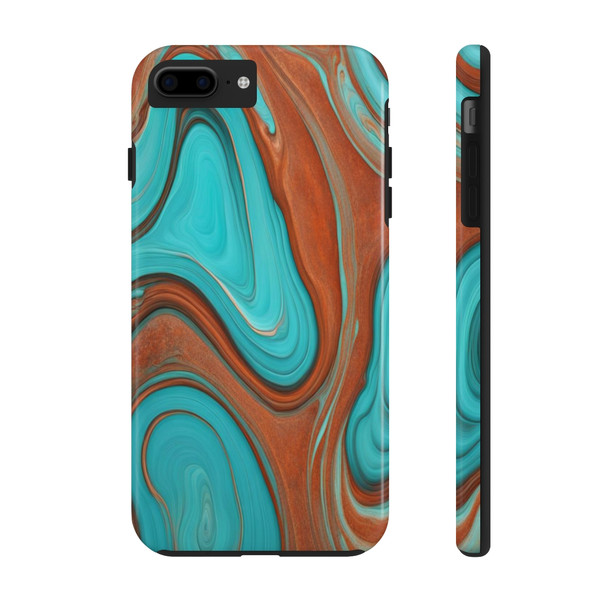 Southwest Swirls Tough Phone Case for iPhone in 21 different sizes. Compatible with iPhone 7, 8, X, 11, 12, 13, 14 and more.