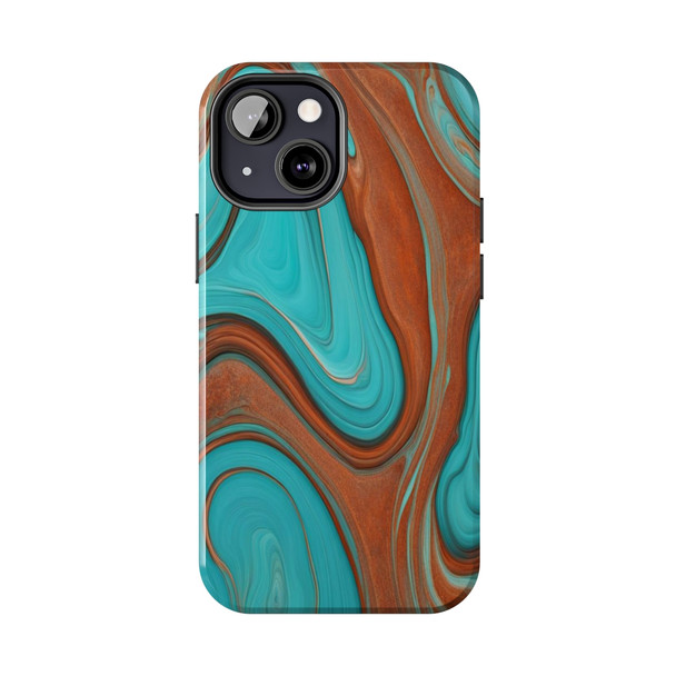Southwest Swirls Tough Phone Case for iPhone in 21 different sizes. Compatible with iPhone 7, 8, X, 11, 12, 13, 14 and more.