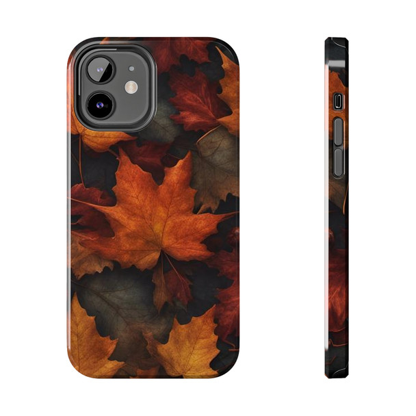Fall Leaves Tough Phone Case for iPhone in 21 different sizes. Compatible with iPhone 7, 8, X, 11, 12, 13, 14 and more.