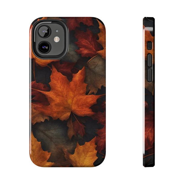 Fall Leaves Tough Phone Case for iPhone in 21 different sizes. Compatible with iPhone 7, 8, X, 11, 12, 13, 14 and more.