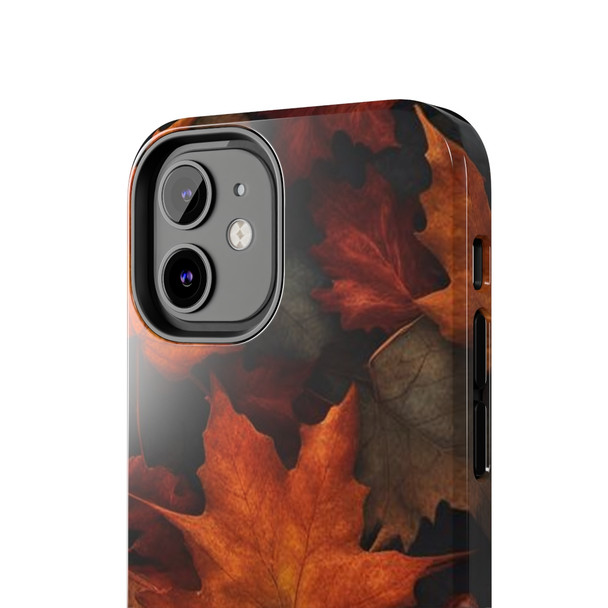 Fall Leaves Tough Phone Case for iPhone in 21 different sizes. Compatible with iPhone 7, 8, X, 11, 12, 13, 14 and more.