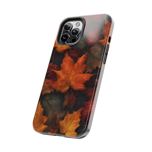 Fall Leaves Tough Phone Case for iPhone in 21 different sizes. Compatible with iPhone 7, 8, X, 11, 12, 13, 14 and more.