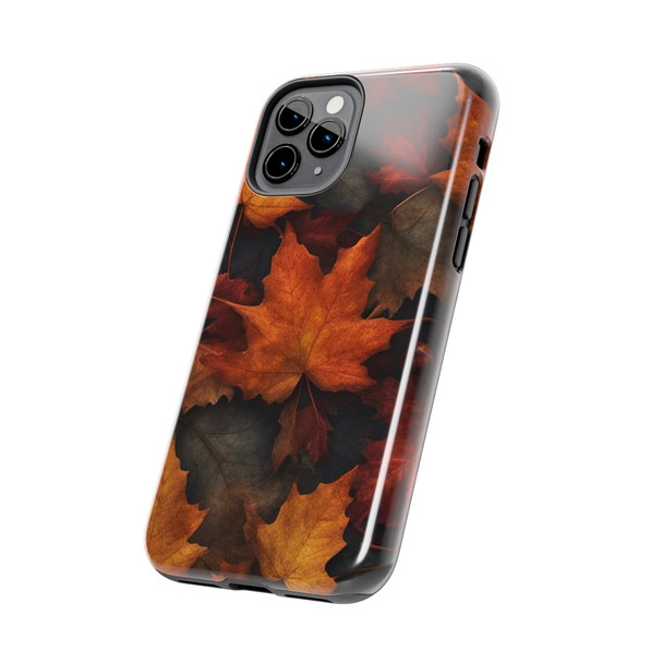Fall Leaves Tough Phone Case for iPhone in 21 different sizes. Compatible with iPhone 7, 8, X, 11, 12, 13, 14 and more.