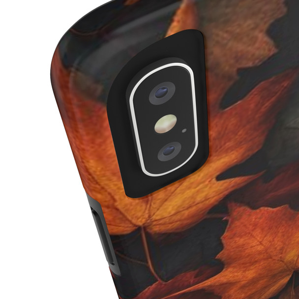 Fall Leaves Tough Phone Case for iPhone in 21 different sizes. Compatible with iPhone 7, 8, X, 11, 12, 13, 14 and more.