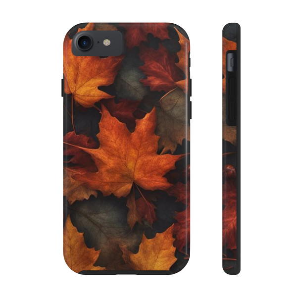 Fall Leaves Tough Phone Case for iPhone in 21 different sizes. Compatible with iPhone 7, 8, X, 11, 12, 13, 14 and more.