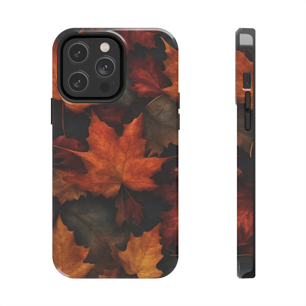 Fall Leaves Tough Phone Case for iPhone in 21 different sizes. Compatible with iPhone 7, 8, X, 11, 12, 13, 14 and more.